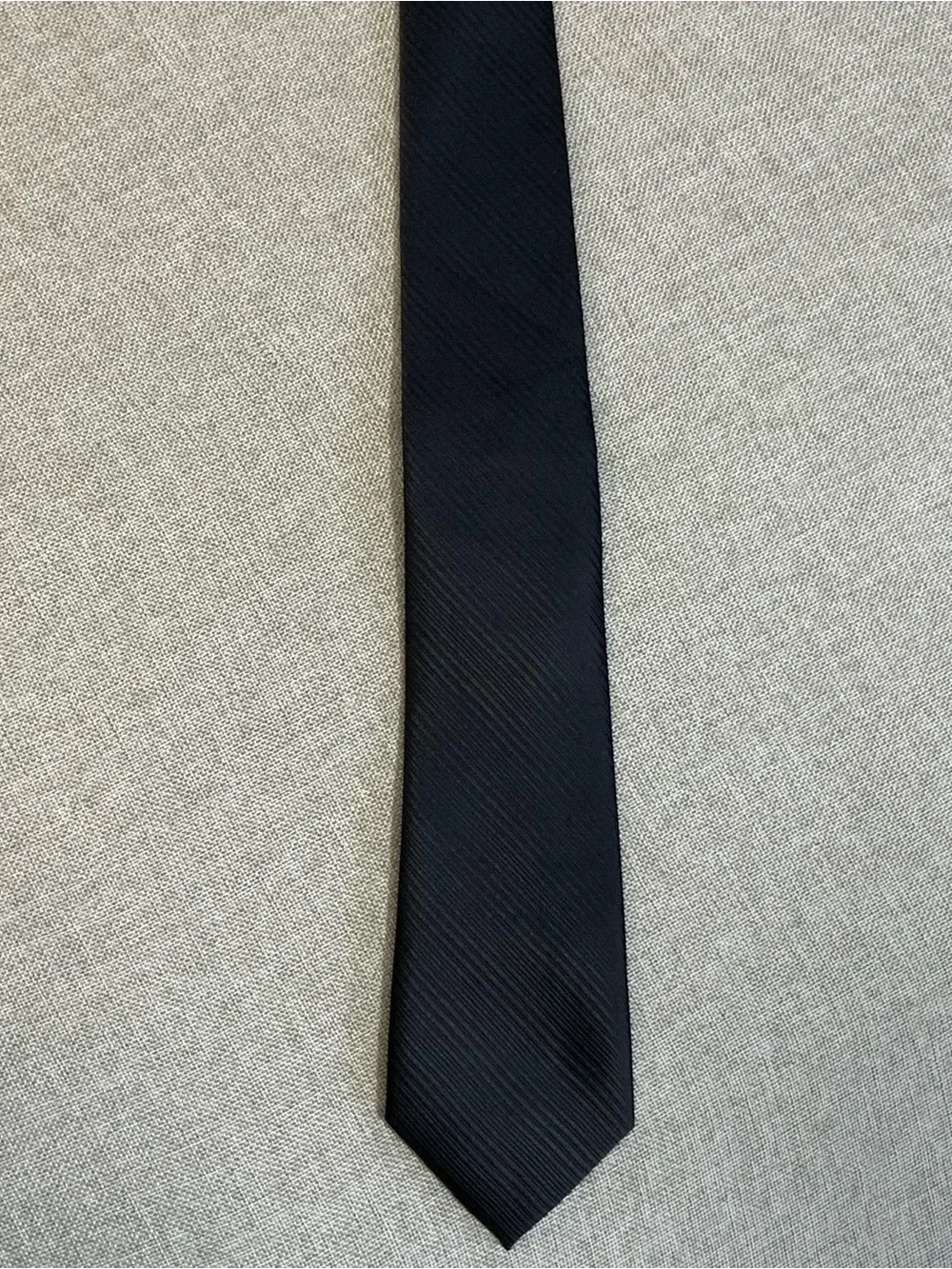 Pierre Cardin Black Tonal Stripe Narrow Tie